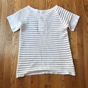 Zara White Short Sleeve Knit